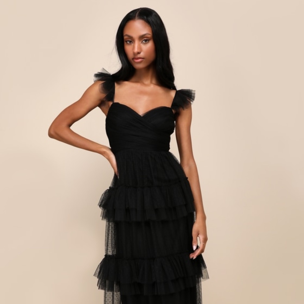 Lulu's Black Maxi Dress